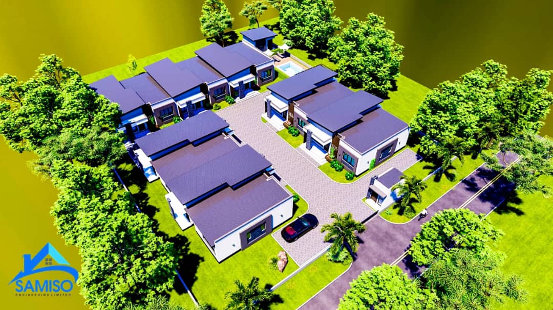 1 x 2 Two bedroom Flats @ K841,591.8 while Complete Construction @ K1,261,994.8 Grey structure 1x3 Two bedroom Flats K1,261,994.8 while Complete Construction @ K2,087,800.00