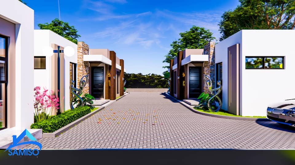 1 x 2 Two bedroom Flats @ K896,597.8 while Complete Construction @ K1,483,300.00 Each unit  has the following features   1.Master Bedroom Suite     -Walk in Closet    -Bath/Wc 2.One bedrooms -Self Contained 3. Communal Wc 4.Opening plan Modern Kitchen      -Lounge     -Dinning      -Kitchen  5.Pantry 6.Front Porch